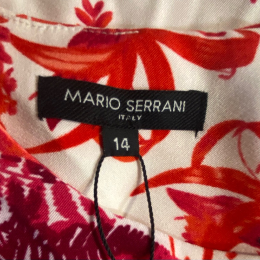NWT Mario Serrani sleeveless pink floral print dress size 14 women’s - Picture 9 of 12